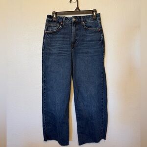 Forever 21 Dark Blue Denim Wide Leg Jeans